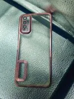 Vivo Y20/Y20i/Y12S back cover CD Chrome transparent with camera lens protection pink edge - Image 2