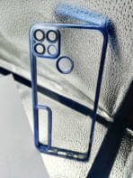Realme C12/C25 back cover CD Chrome transparent with camera lens protection blue edge