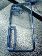Realme C12/C25 back cover CD Chrome transparent with camera lens protection blue edge - Image 2