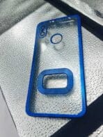 Redmi S2/Y2 4G back cover CD Chrome back cover transparent with camera lens protection blue edge - Image 2