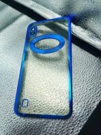 Samsung A10/M10 back cover CD Chrome transparent with camera lens protection blue edge - Image 2