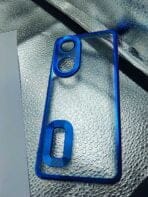 Vivo Y100 5g back cover CD Chrome transparent with camera lens protection blue edge - Image 2
