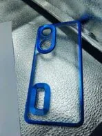 Vivo Y100 5g back cover CD Chrome transparent with camera lens protection blue edge - Image 2