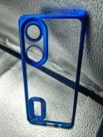 Vivo Y100 5g back cover CD Chrome transparent with camera lens protection blue edge