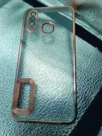 Vivo Y19/Y5S/U3/U20/Z5i back cover CD Chrome transparent with camera lens protection pink edge - Image 2