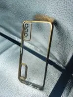 Vivo Y20/Y20i/Y12S back cover CD Chrome transparent with camera lens protection golden edge