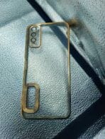 Vivo Y20/Y20i/Y12S back cover CD Chrome transparent with camera lens protection golden edge - Image 2