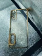 Vivo Y20/Y20i/Y12S back cover CD Chrome transparent with camera lens protection golden edge - Image 2