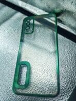 Vivo Y20/Y20i/Y20S/Y12S back cover CD Chrome transparent with camera lens protection green edge - Image 2