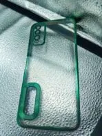Vivo Y20/Y20i/Y20S/Y12S back cover CD Chrome transparent with camera lens protection green edge - Image 2