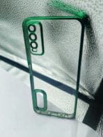 Vivo Y20/Y20i/Y20S/Y12S back cover CD Chrome transparent with camera lens protection green edge