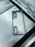 Realme C55 4G CD Chrome back cover transparent with camera lens protection blue edge - Image 3