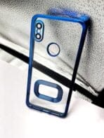 Redmi S2/Y2 4G back cover CD Chrome back cover transparent with camera lens protection blue edge
