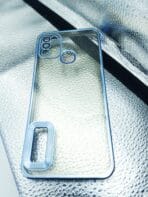 Infinix Hot 10 Play back cover CD Chrome transparent with camera lens protection blue edge - Image 2