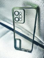 Realme C31 back cover CD Chrome transparent with camera lens protection green edge