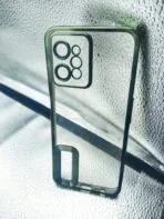 Realme C31 back cover CD Chrome transparent with camera lens protection green edge