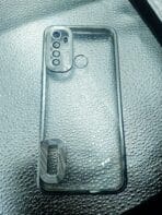 Realme 5 back cover CD Chrome transparent with camera lens protection silver edge - Image 2