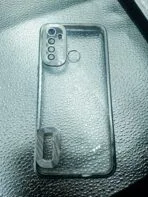 Realme 5 back cover CD Chrome transparent with camera lens protection silver edge - Image 2