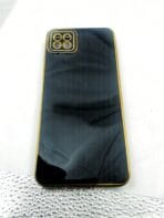 Samsung A22 5G Back Cover Black Colour 6D Chrome Golden Edge - Image 2