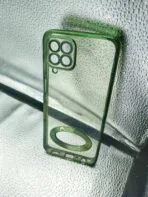 Samsung M33 5G back cover CD Chrome transparent with camera lens protection green edge