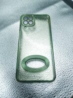Samsung M33 5G back cover CD Chrome transparent with camera lens protection green edge - Image 2