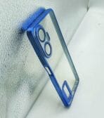 Realme C55 4G CD Chrome back cover transparent with camera lens protection blue edge - Image 4