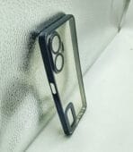 Realme C55 4G CD Chrome back cover transparent with camera lens protection black edge - Image 4