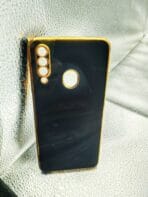 Samsung A20S Golden Border Back Cover Case 6d chrome