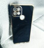 Oppo A15 Back Cover Golden Border Black Colour