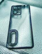 Redmi Note 12 Pro+ 5G back cover CD Chrome transparent with camera lens protection black edge - Image 2