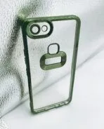 Vivo Y81/Y83 back cover CD Chrome transparent with camera lens protection green edge