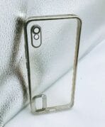 Redmi 9A/9i/9AT back cover CD Chrome transparent with camera lens protection silver edge