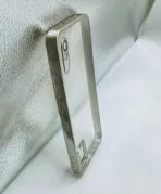 Redmi 9A/9i/9AT back cover CD Chrome transparent with camera lens protection silver edge - Image 2