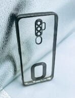 Oppo A5 2020/A9 2020 back cover CD Chrome transparent with camera lens protection black edge