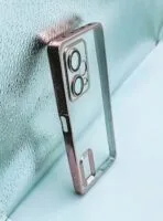Redmi Note 12 Pro+ 5G back cover CD Chrome transparent with camera lens protection pink edge - Image 2