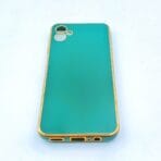 Samsung Galaxy F14 5G Back Cover 6d Chrome With Camera Lens Protection Green Colour Golden Edge - Image 3