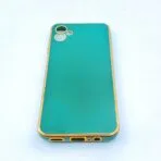Samsung Galaxy F14 5G Back Cover 6d Chrome With Camera Lens Protection Green Colour Golden Edge - Image 3