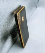Vivo Y19 Back Cover 6d Chrome With Black Colour Golden Edge - Image 2