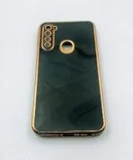 Redmi Note 8 Back Cover 6d Chrome Black Colour Golden Edge - Image 3