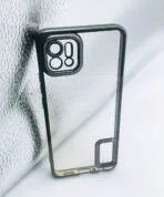 Oppo A16K Back Cover CD Chrome Transparent With Camera Lens Protection Black Edge
