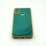 Realme 3 PRO Back Cover 6D Chrome Green Colour Golden Edge. - Image 3