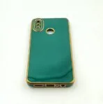 Realme 3 PRO Back Cover 6D Chrome Green Colour Golden Edge. - Image 3