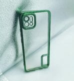Oppo A16K Back Cover CD Chrome Transparent With Camera Lens Protection Green Edge