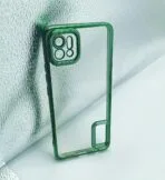 Oppo A16K Back Cover CD Chrome Transparent With Camera Lens Protection Green Edge