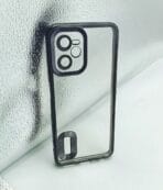 Realme C35 Back Cover CD Chrome Transparent With Camera Lens Protection Black Edge