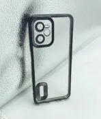 Realme C35 Back Cover CD Chrome Transparent With Camera Lens Protection Black Edge