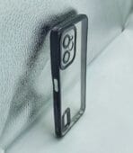Realme C35 Back Cover CD Chrome Transparent With Camera Lens Protection Black Edge - Image 2
