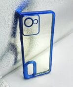 Realme C30/C30S Back Cover CD Chrome Transparent With Camera Lens Protection Blue Edge