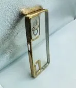 Redmi 11 Prime 4G Back Cover CD Chrome Transparent Golden Edge - Image 2