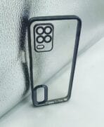 Realme 8 5G/9 5G Back Cover CD Chrome Transparent With Camera Lens Protection Black Edge